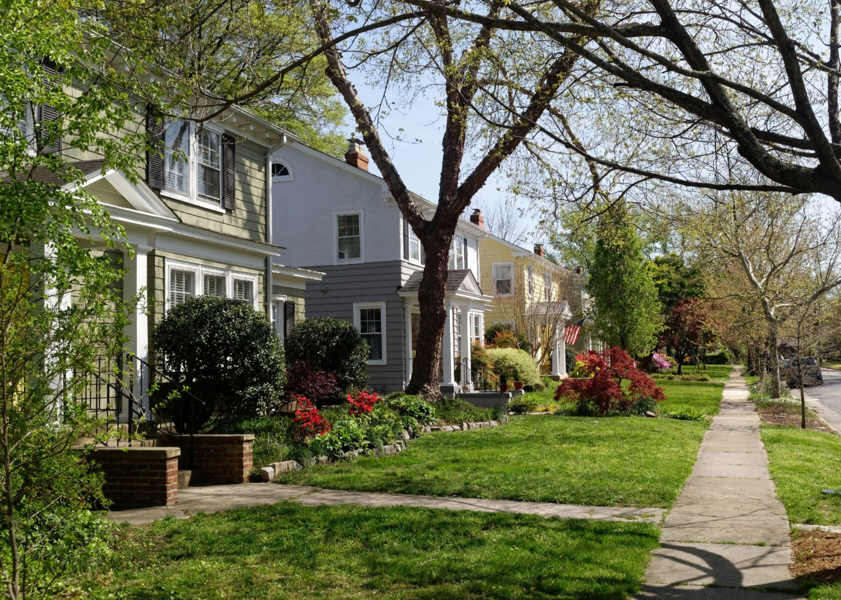 Houses in a residential neighborhood in Richmond.