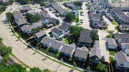 A row of single-family homes in Texas.