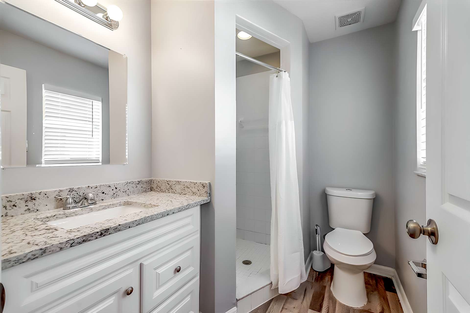 bathroom, detected: window blind