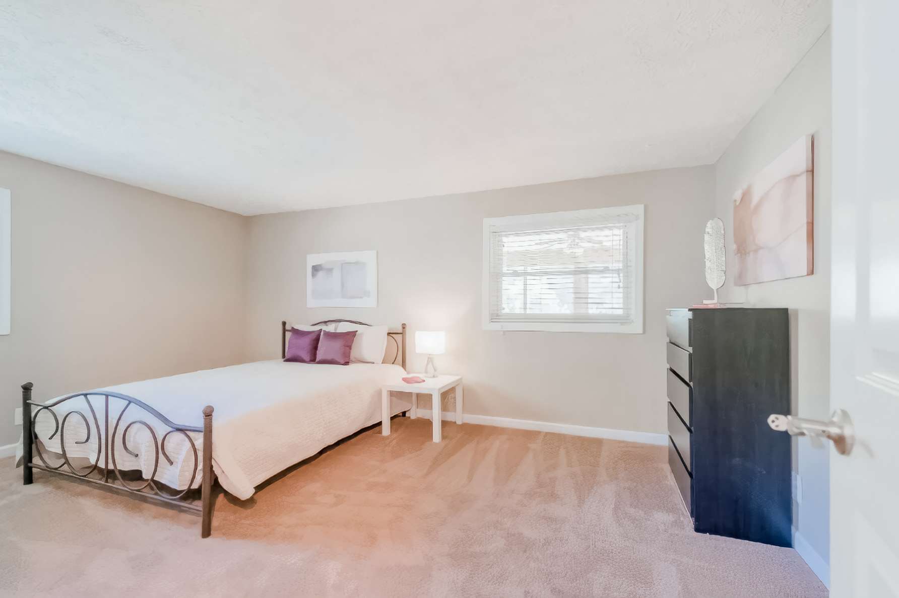 Medium sized Bedroom with Closet, and large window