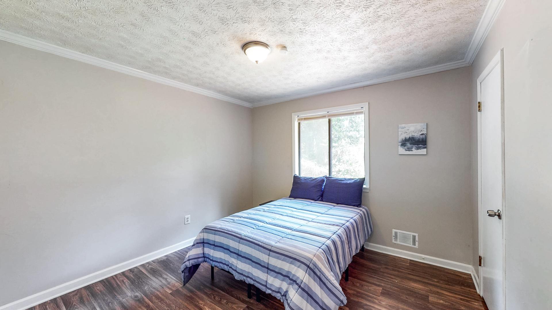 bedroom, detected: bed, window blind