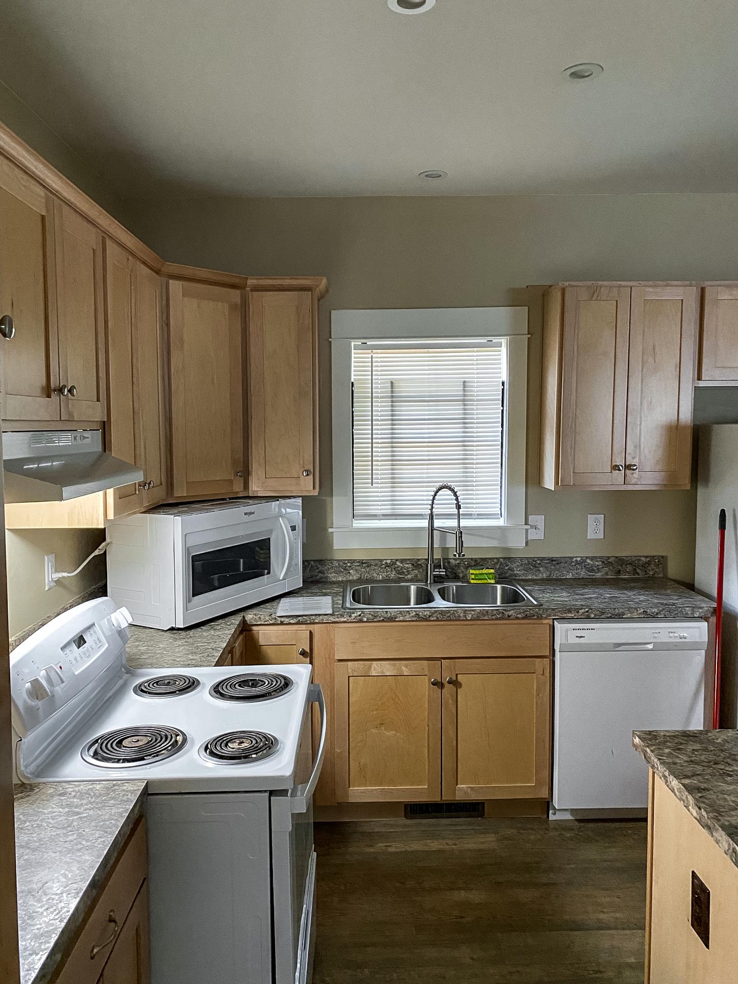 Common spaces including the kitchen
