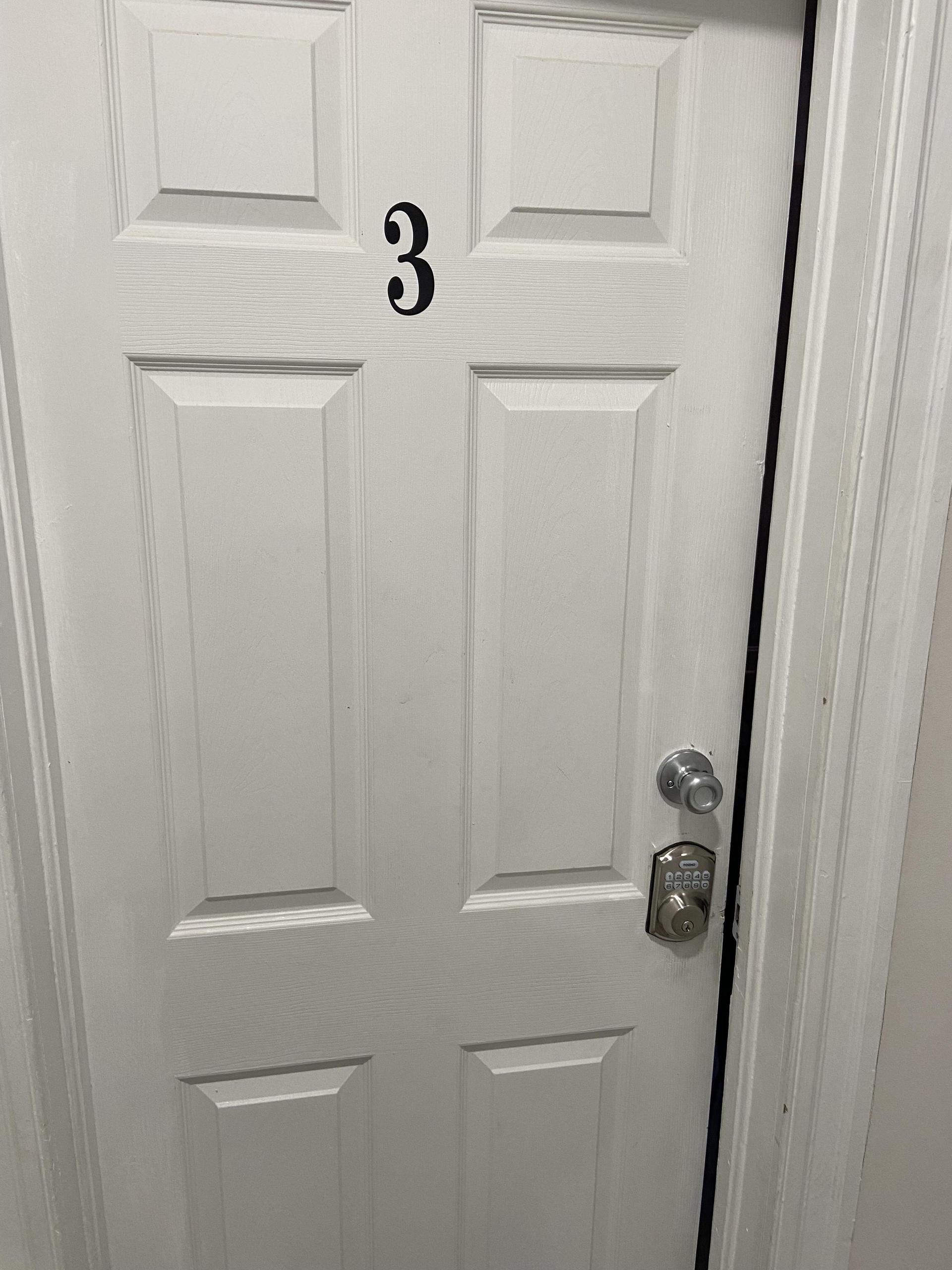 Room 3 
second floor & keypad lock