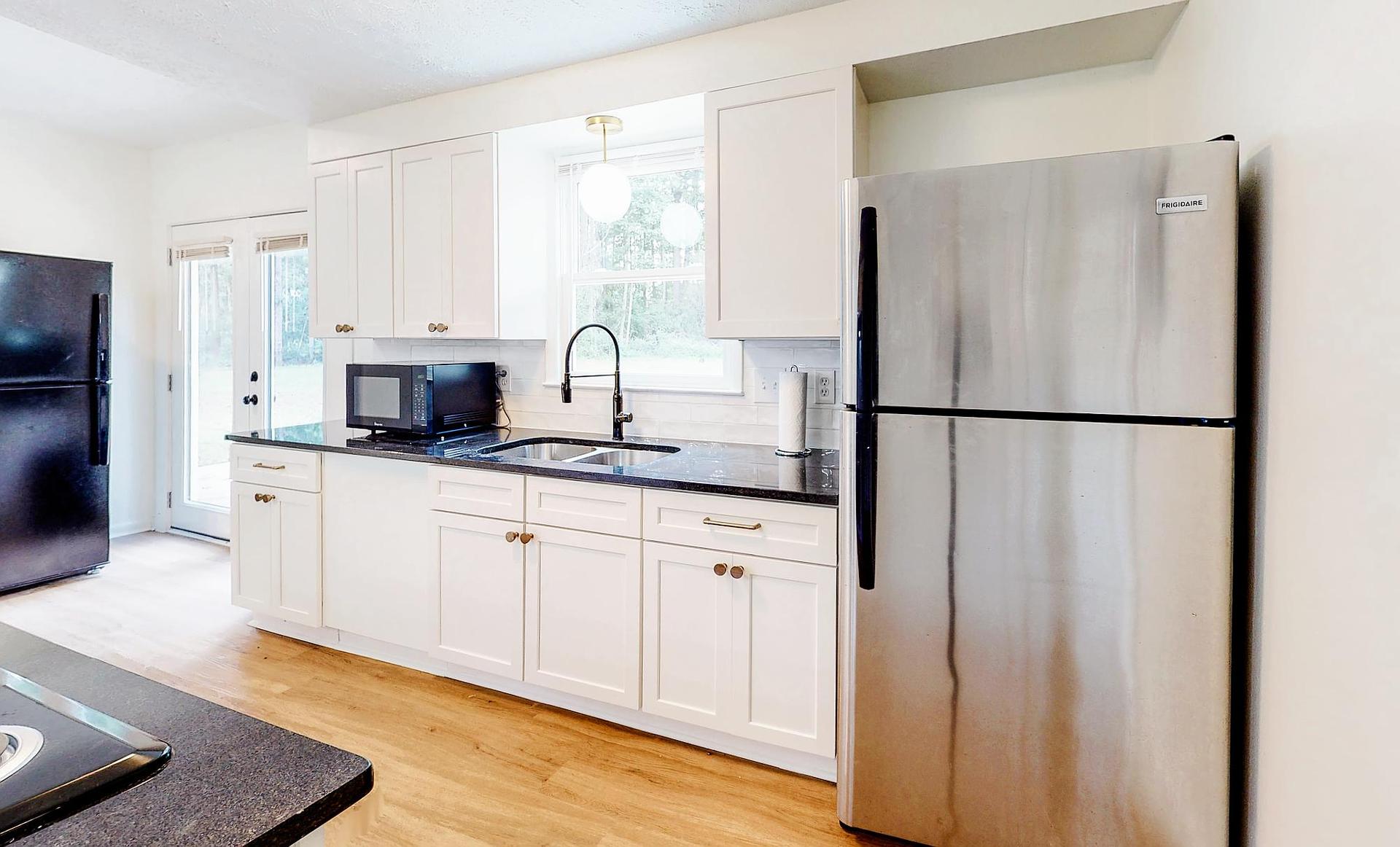 Common spaces including the kitchen
