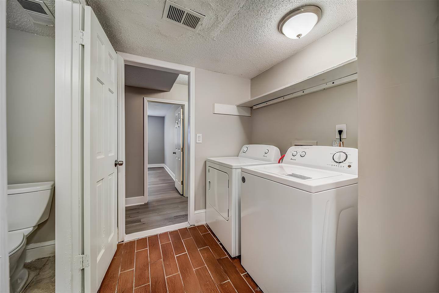 Common spaces including the kitchen