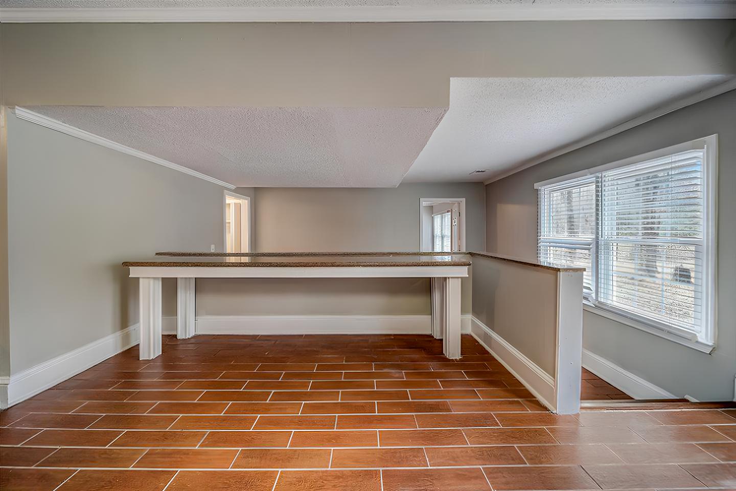 Common spaces including the kitchen