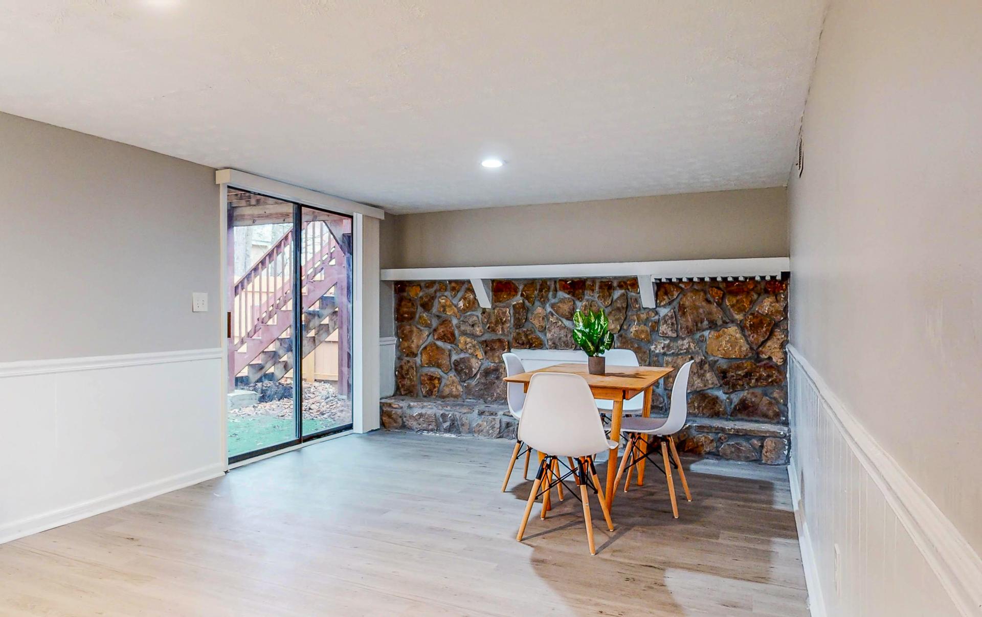 Common spaces including the kitchen
