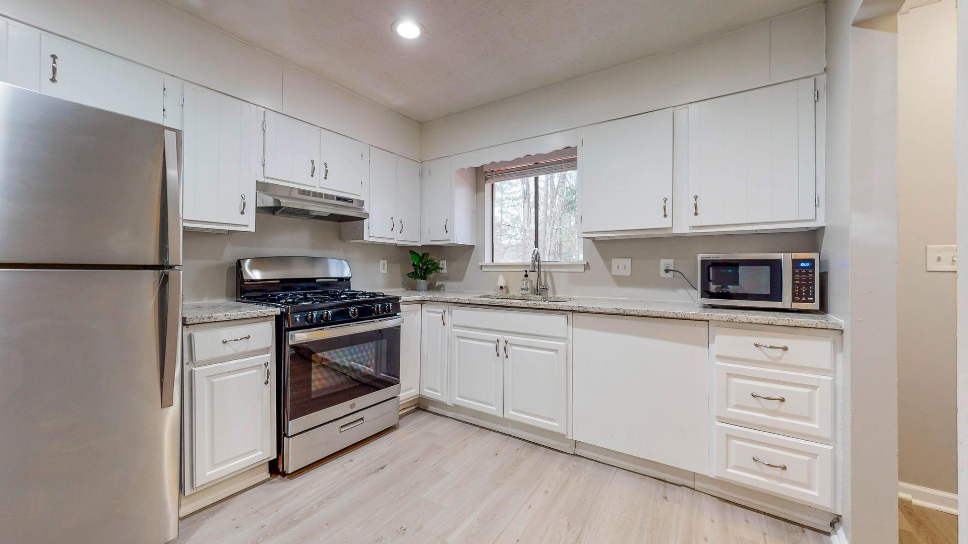 Common spaces including the kitchen