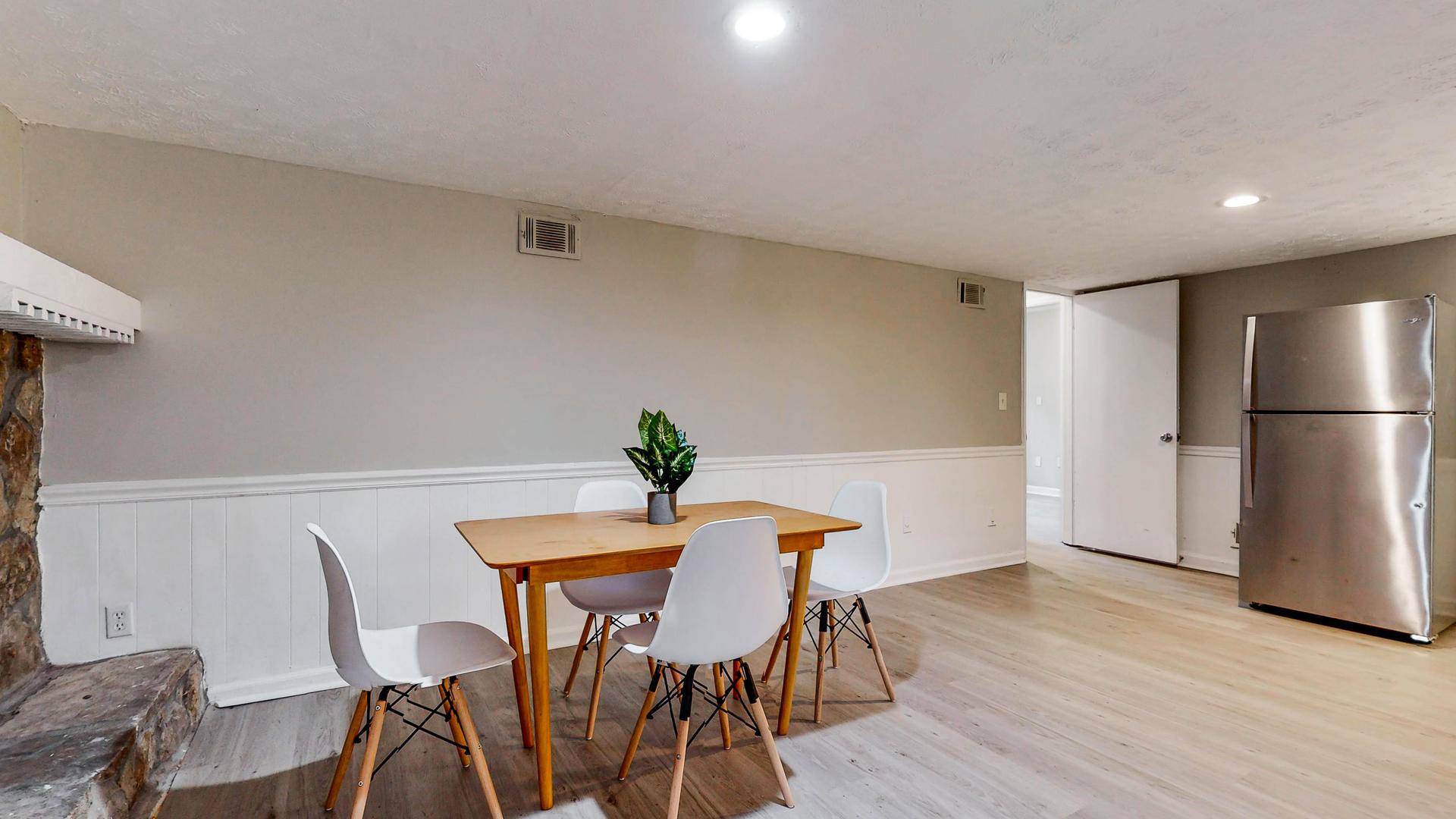 Common spaces including the kitchen