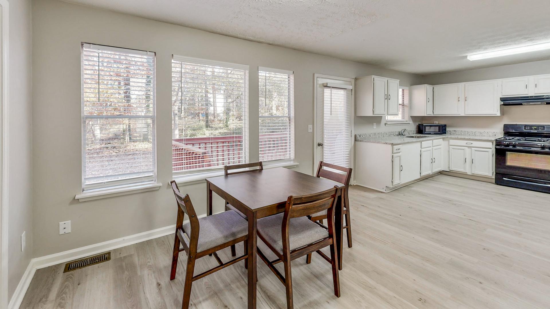 Common spaces including the kitchen