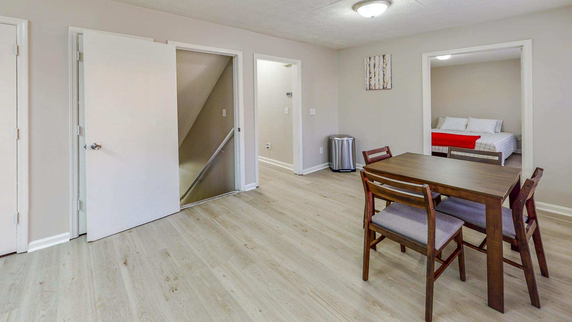 Common spaces including the kitchen