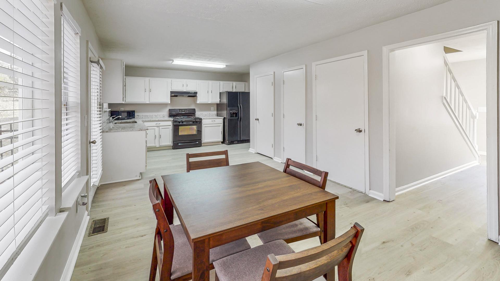 Common spaces including the kitchen