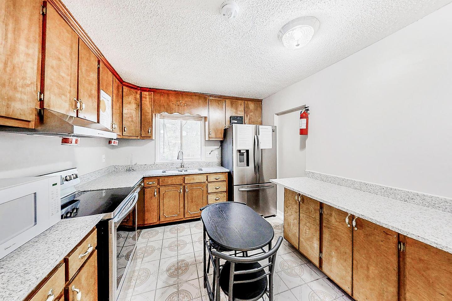 Common spaces including the kitchen