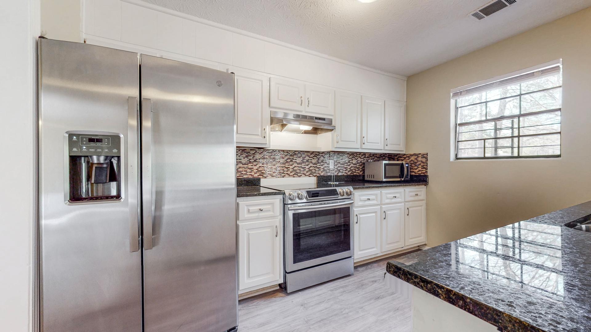 Common spaces including the kitchen
