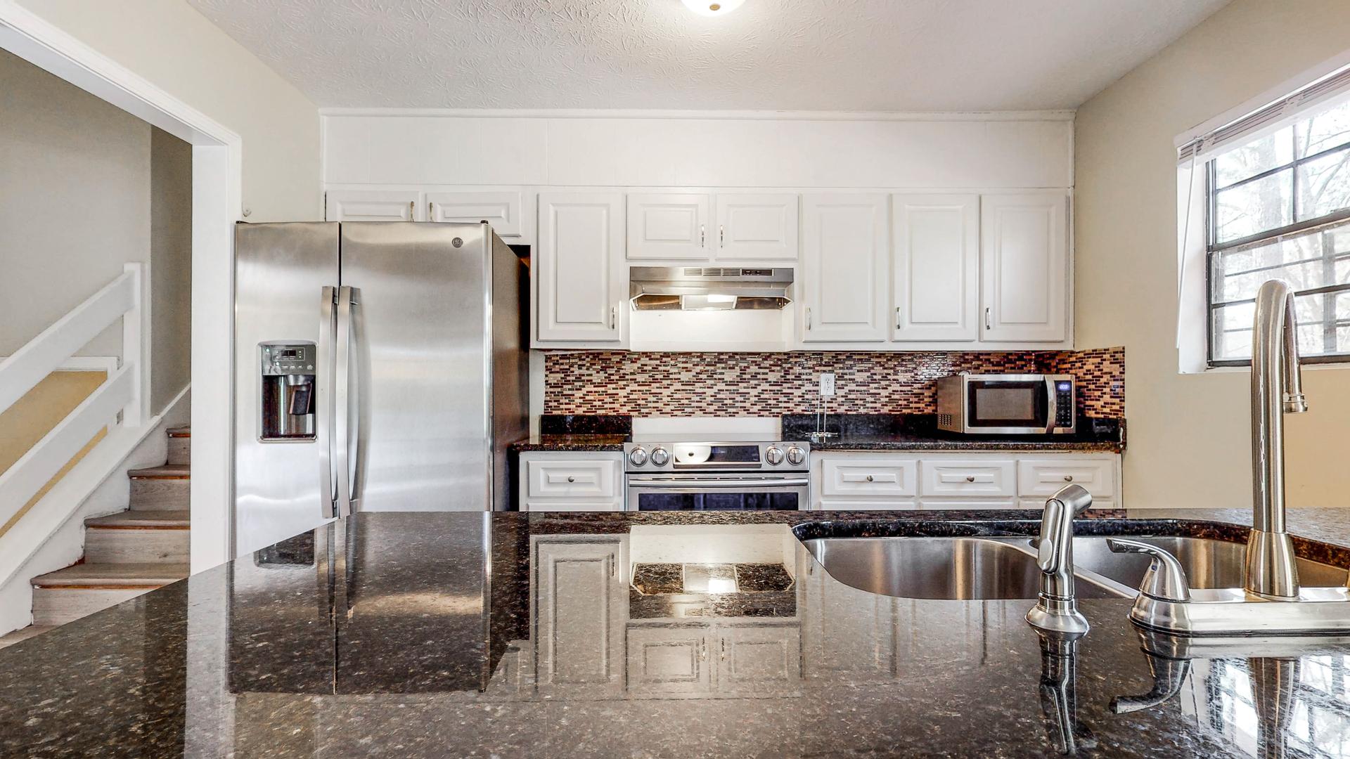 Common spaces including the kitchen