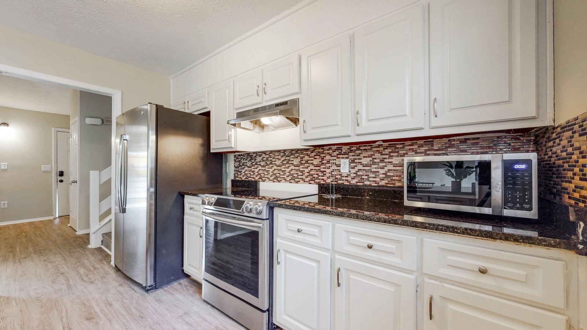 Common spaces including the kitchen