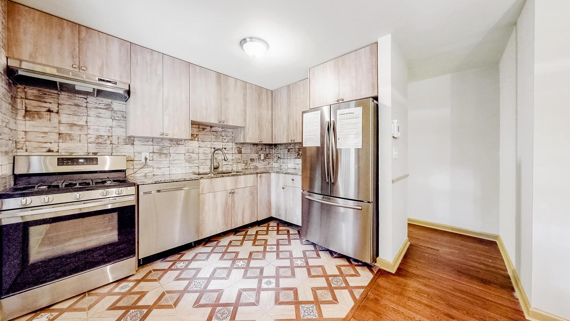 Common spaces including the kitchen