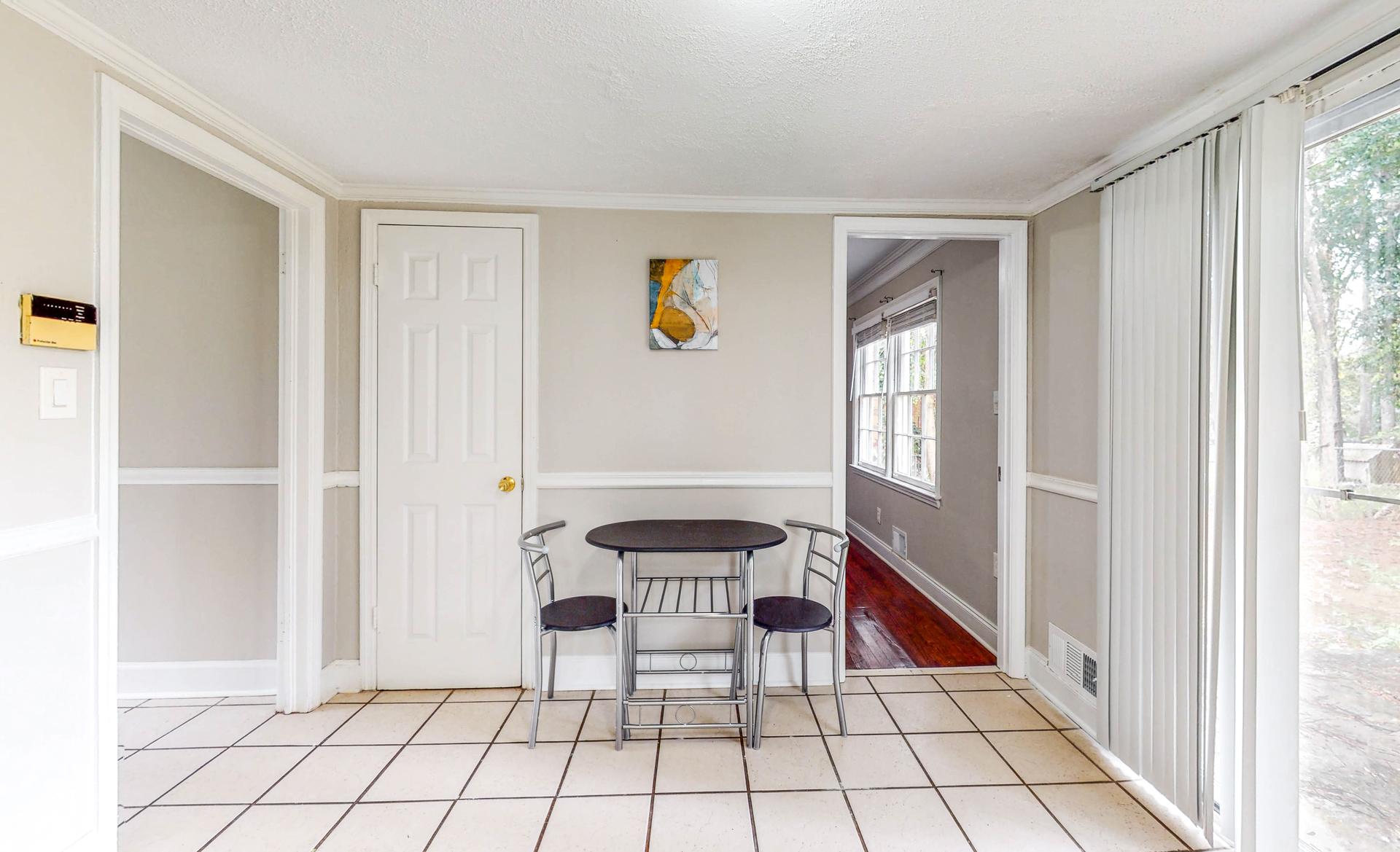 Common spaces including the kitchen