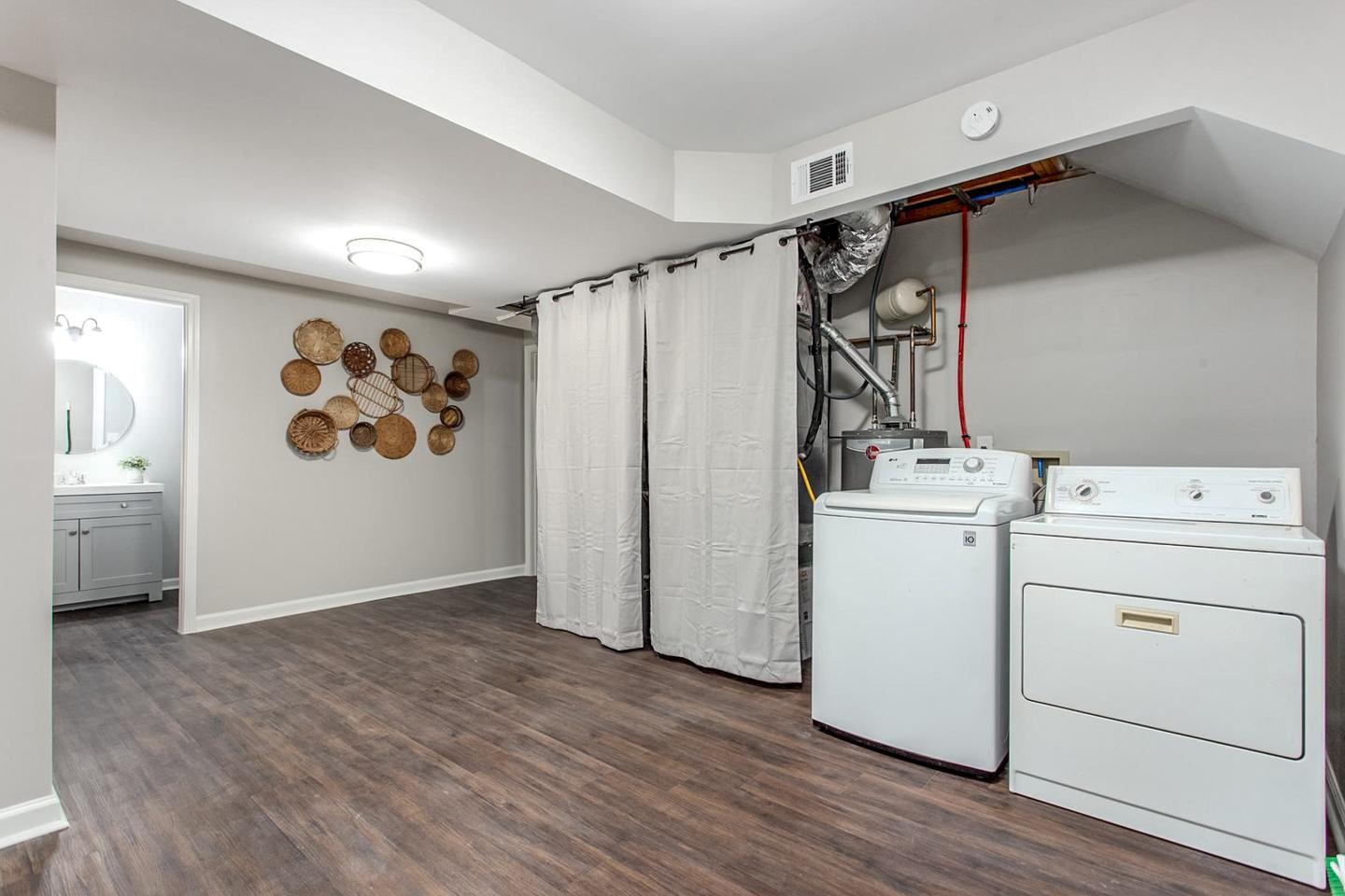 Common spaces including the kitchen