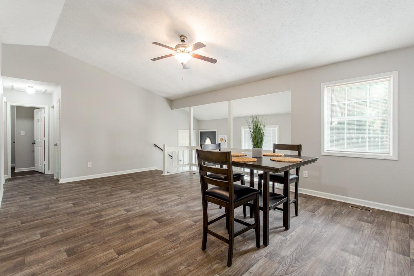 Common spaces including the kitchen