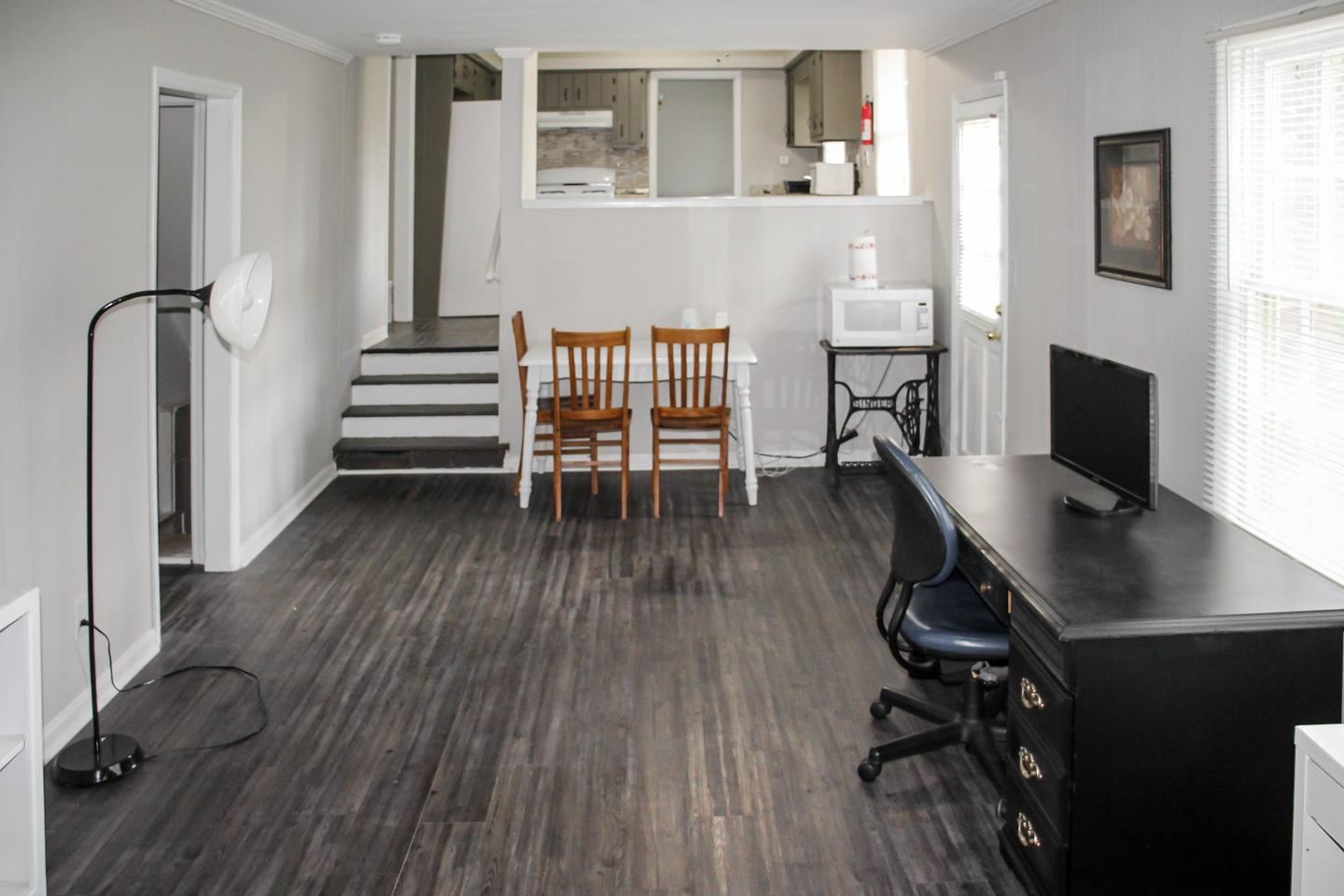 Common spaces including the kitchen