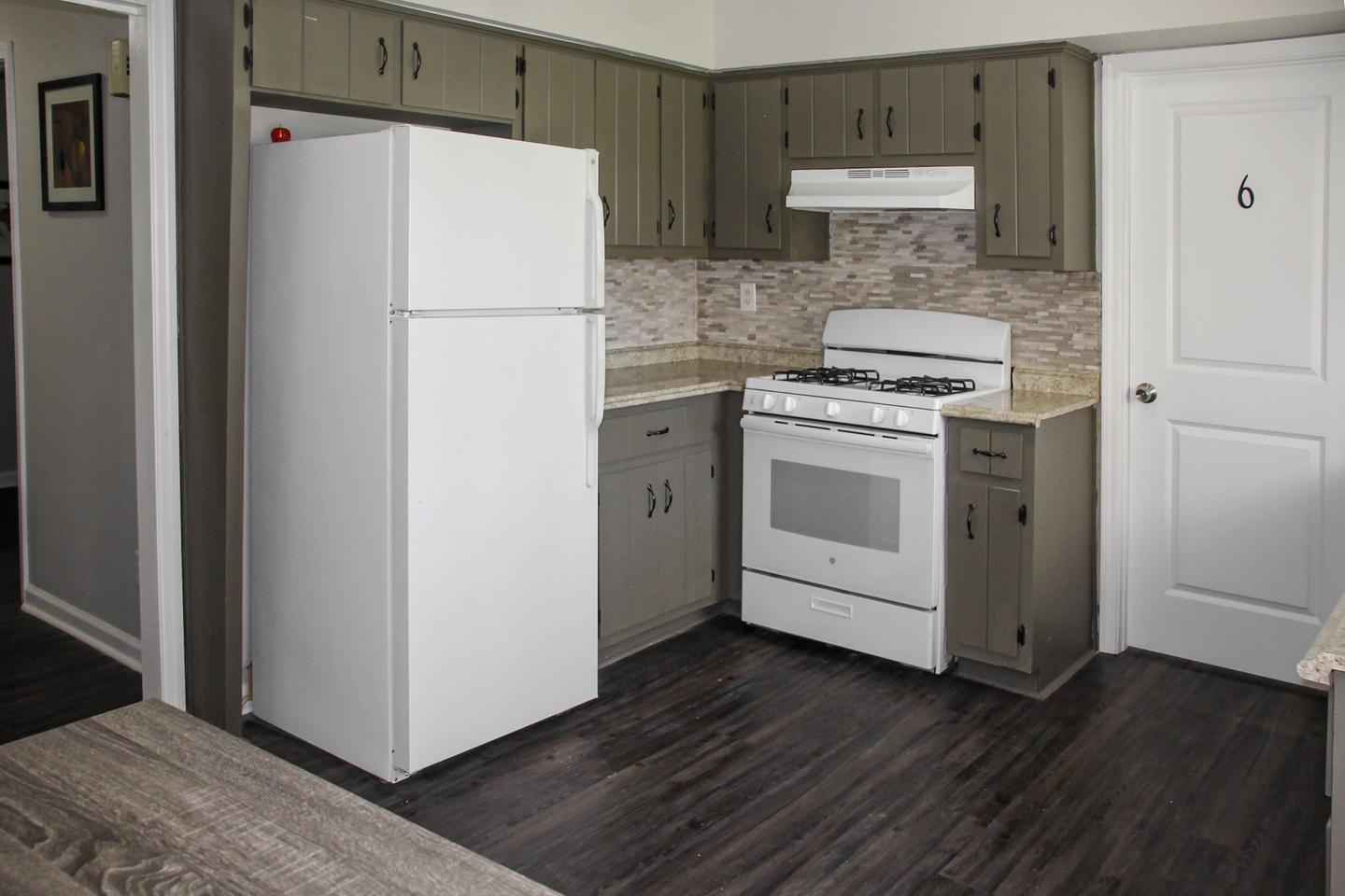 Common spaces including the kitchen