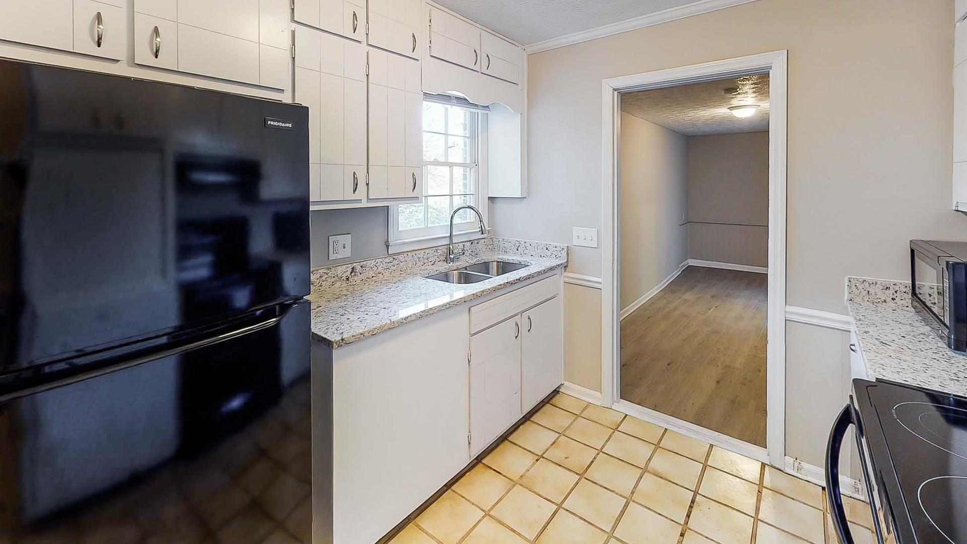 Common spaces including the kitchen