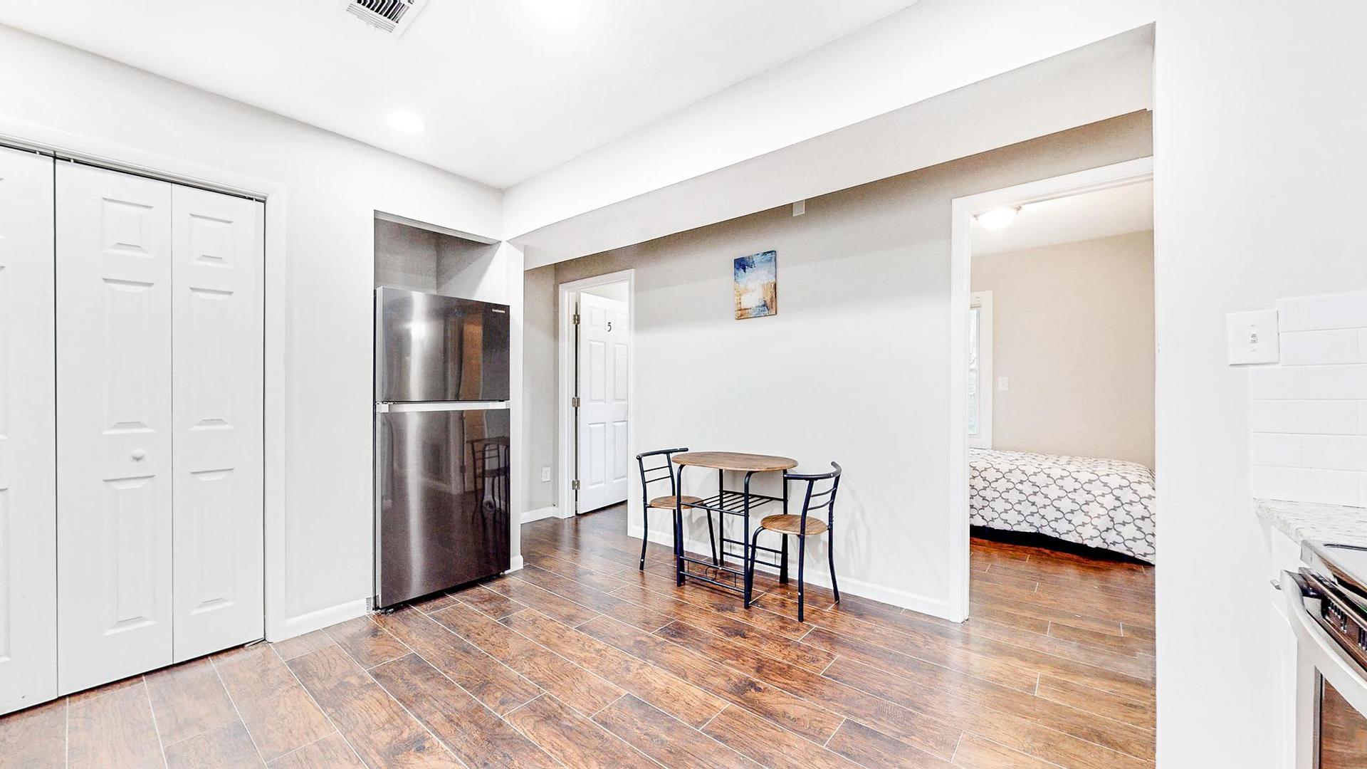 Common spaces including the kitchen