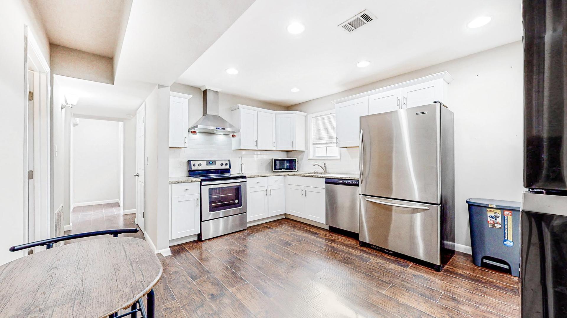 Common spaces including the kitchen