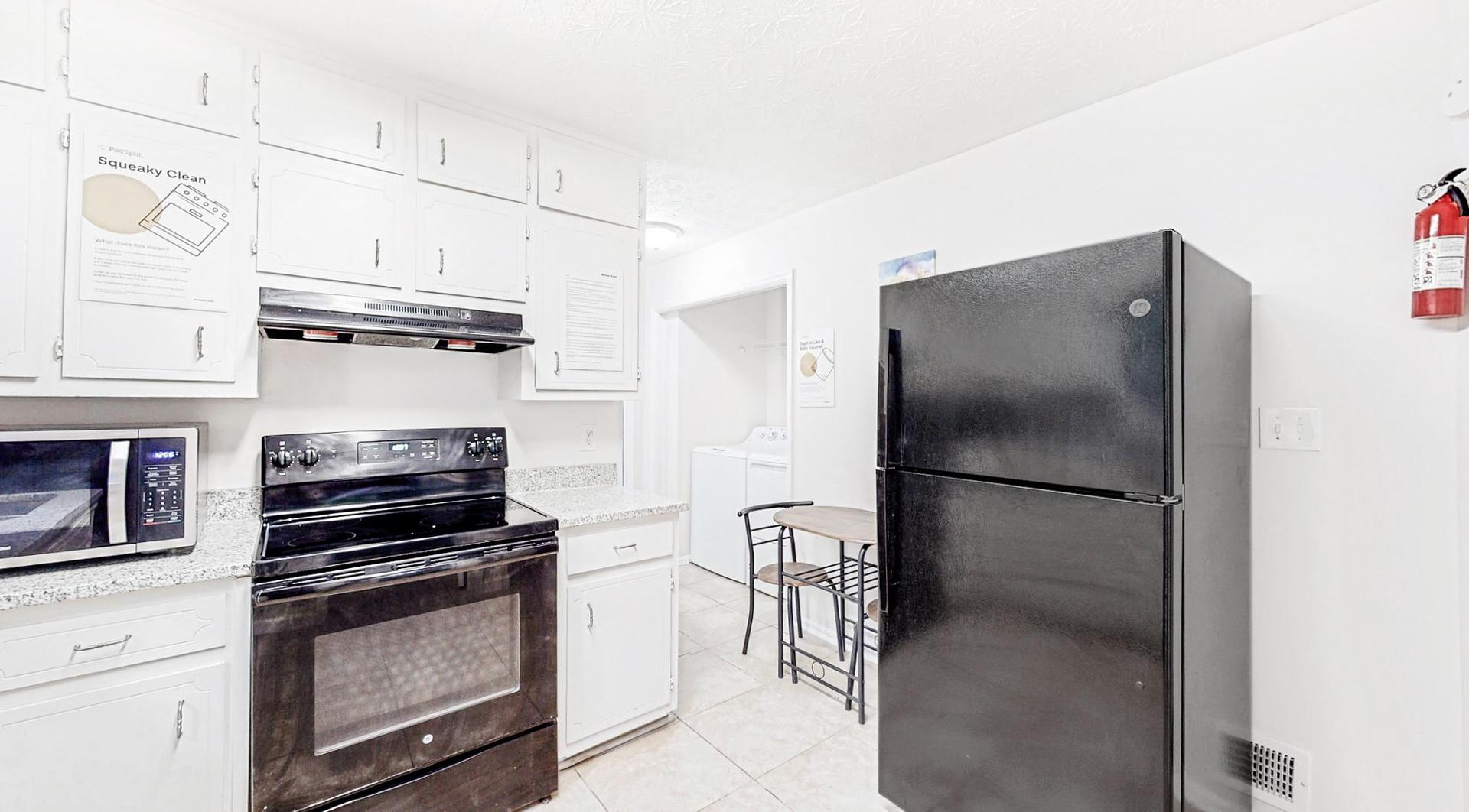 Common spaces including the kitchen