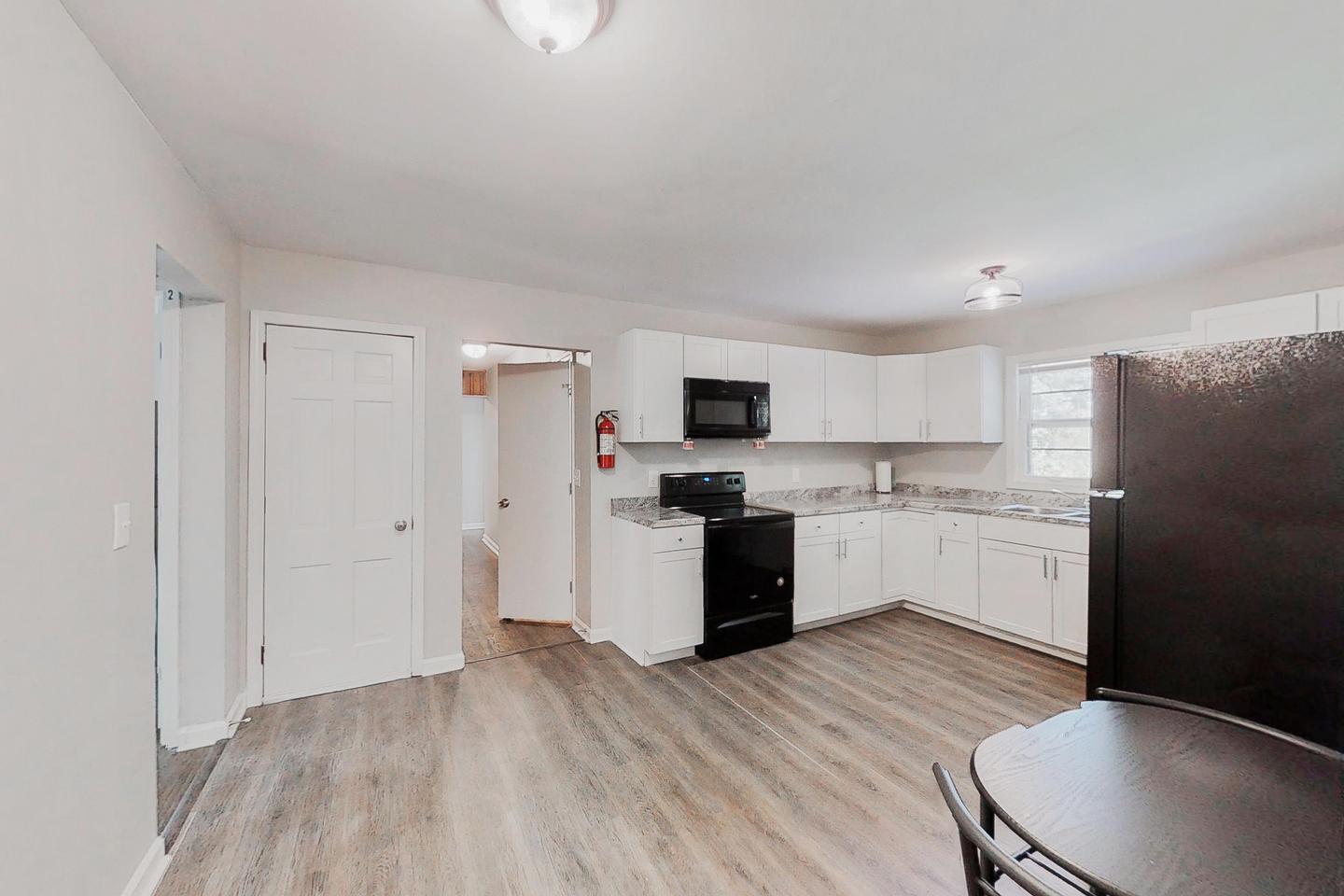 Common spaces including the kitchen