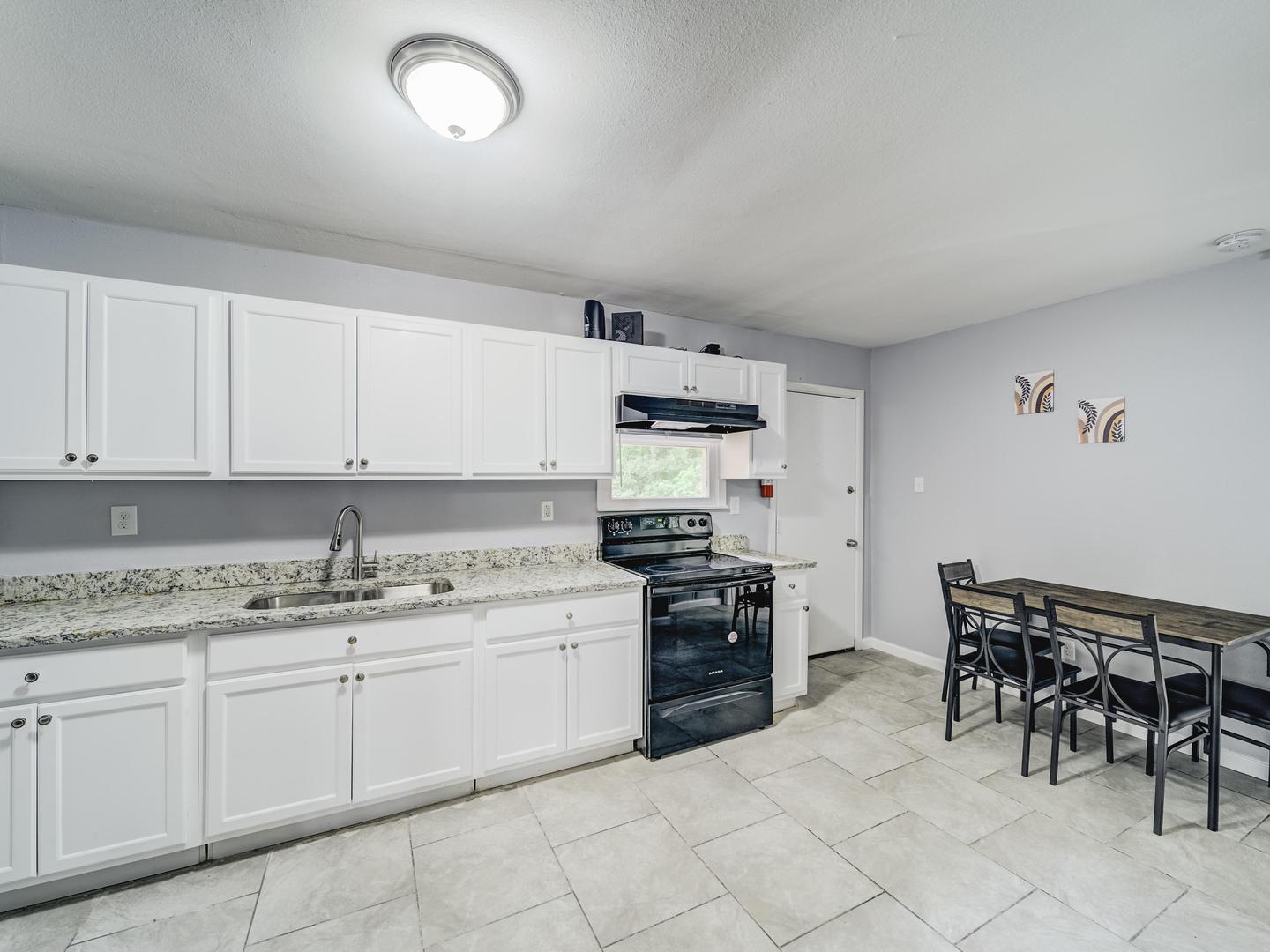 Common spaces including the kitchen