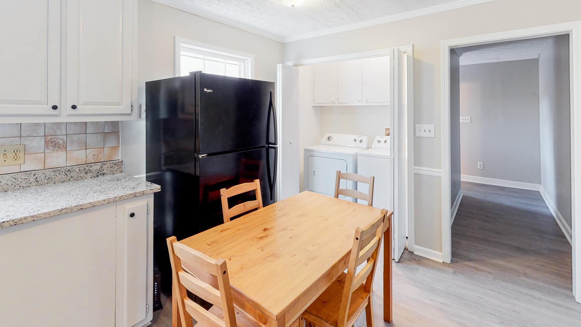 Common spaces including the kitchen