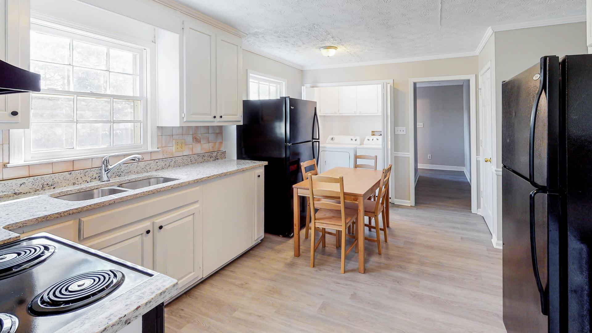 Common spaces including the kitchen