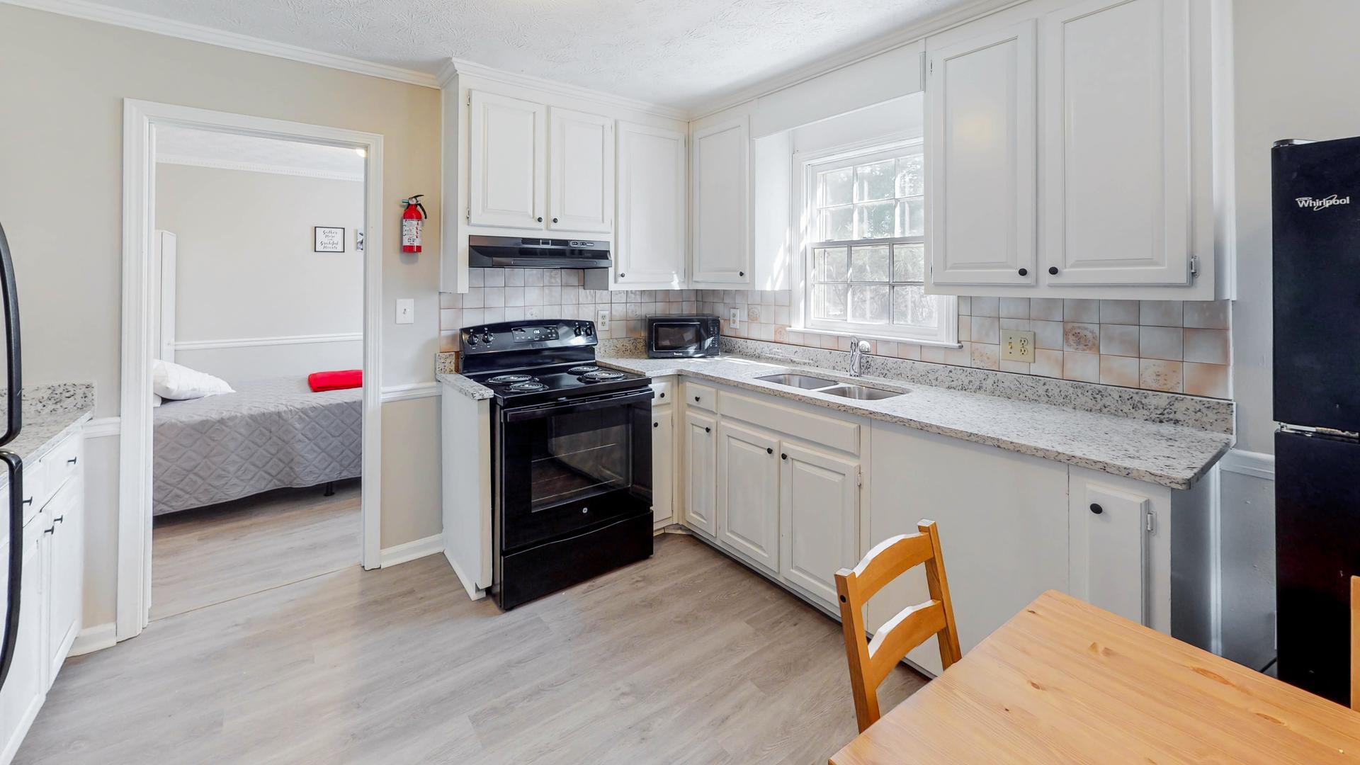 Common spaces including the kitchen