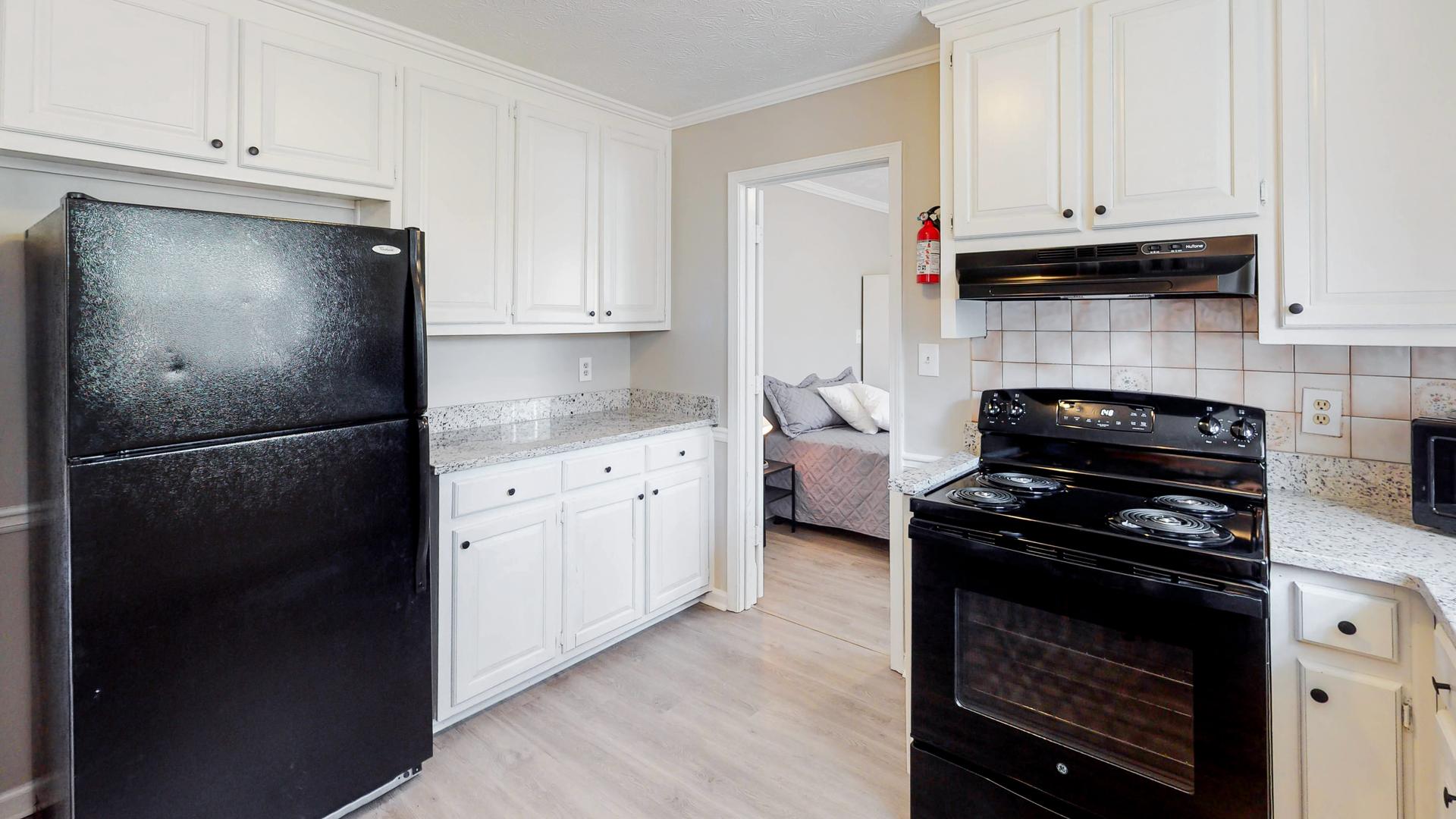 Common spaces including the kitchen
