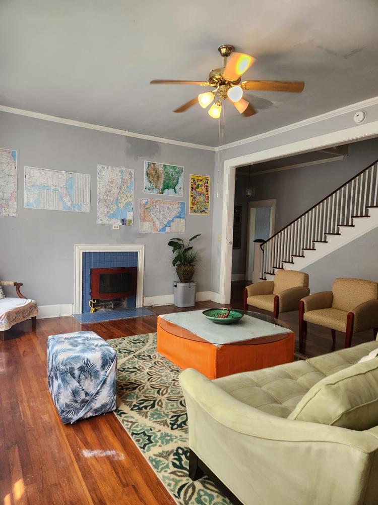 Common spaces including the kitchen