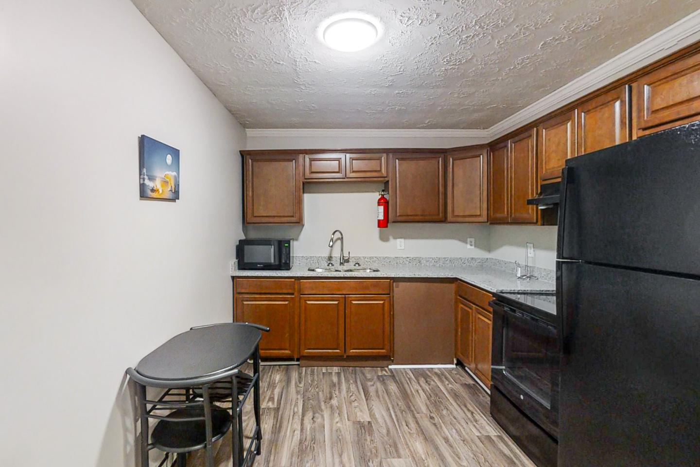 Common spaces including the kitchen