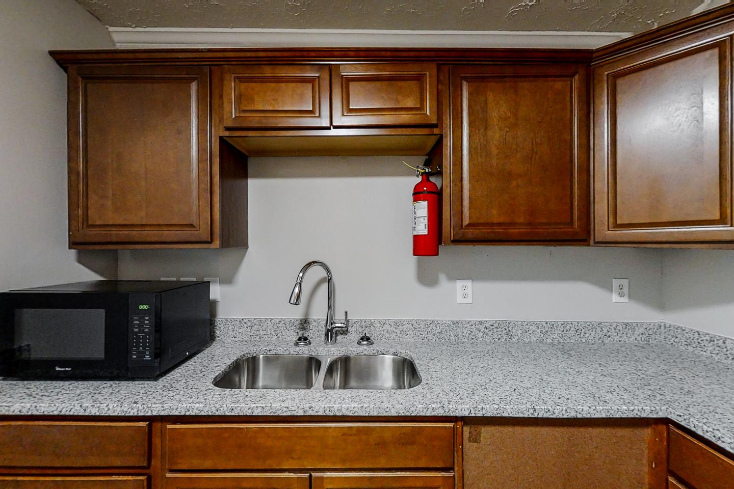 Common spaces including the kitchen