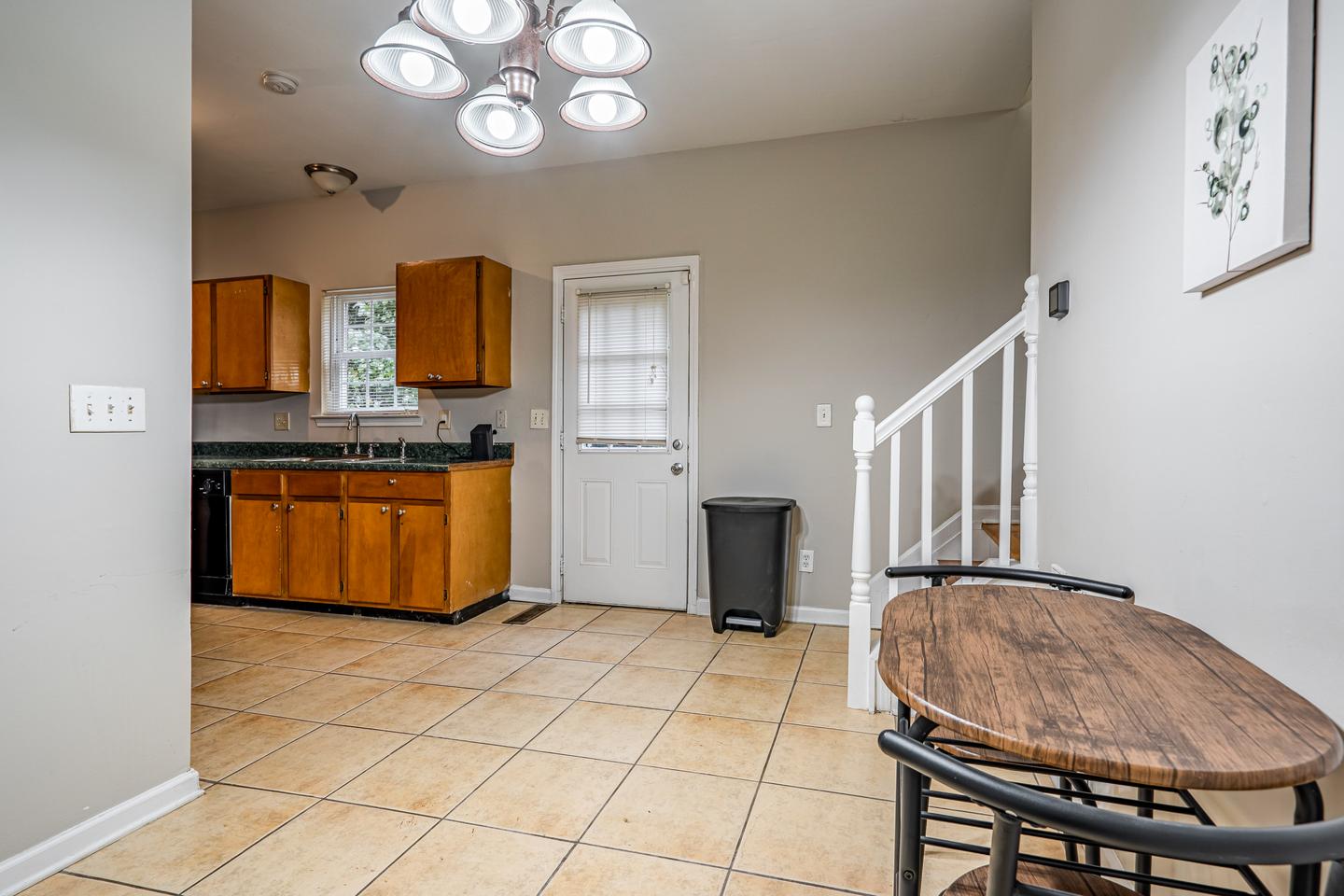 Common spaces including the kitchen
