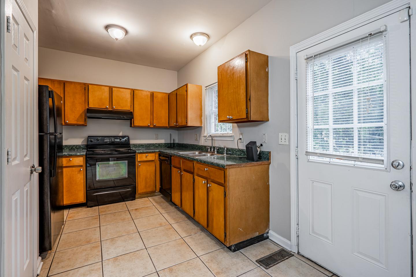 Common spaces including the kitchen