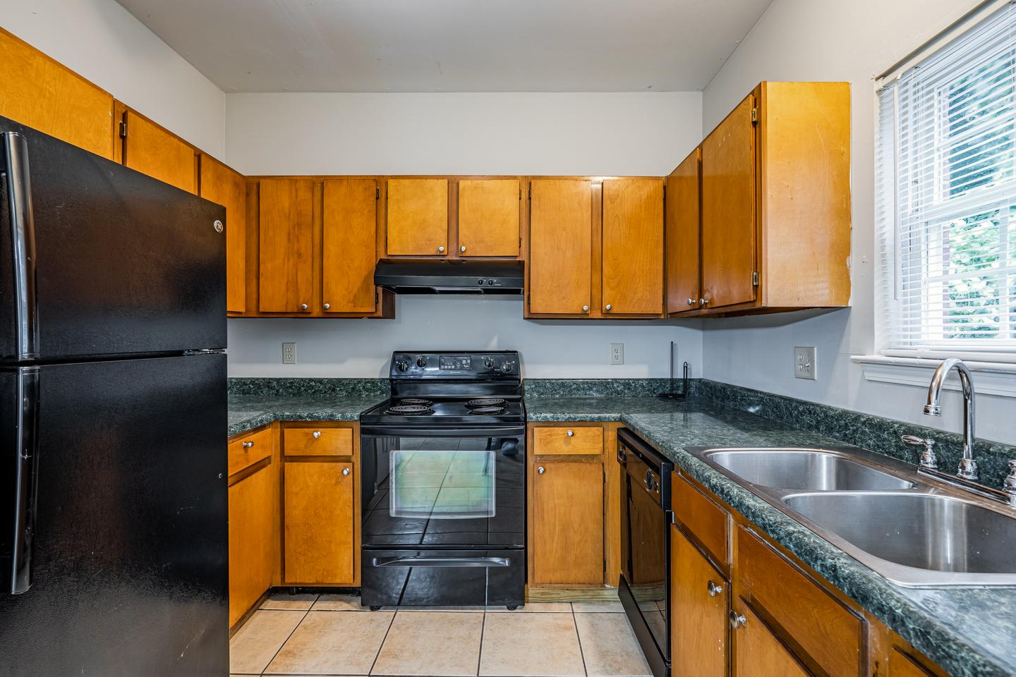 Common spaces including the kitchen