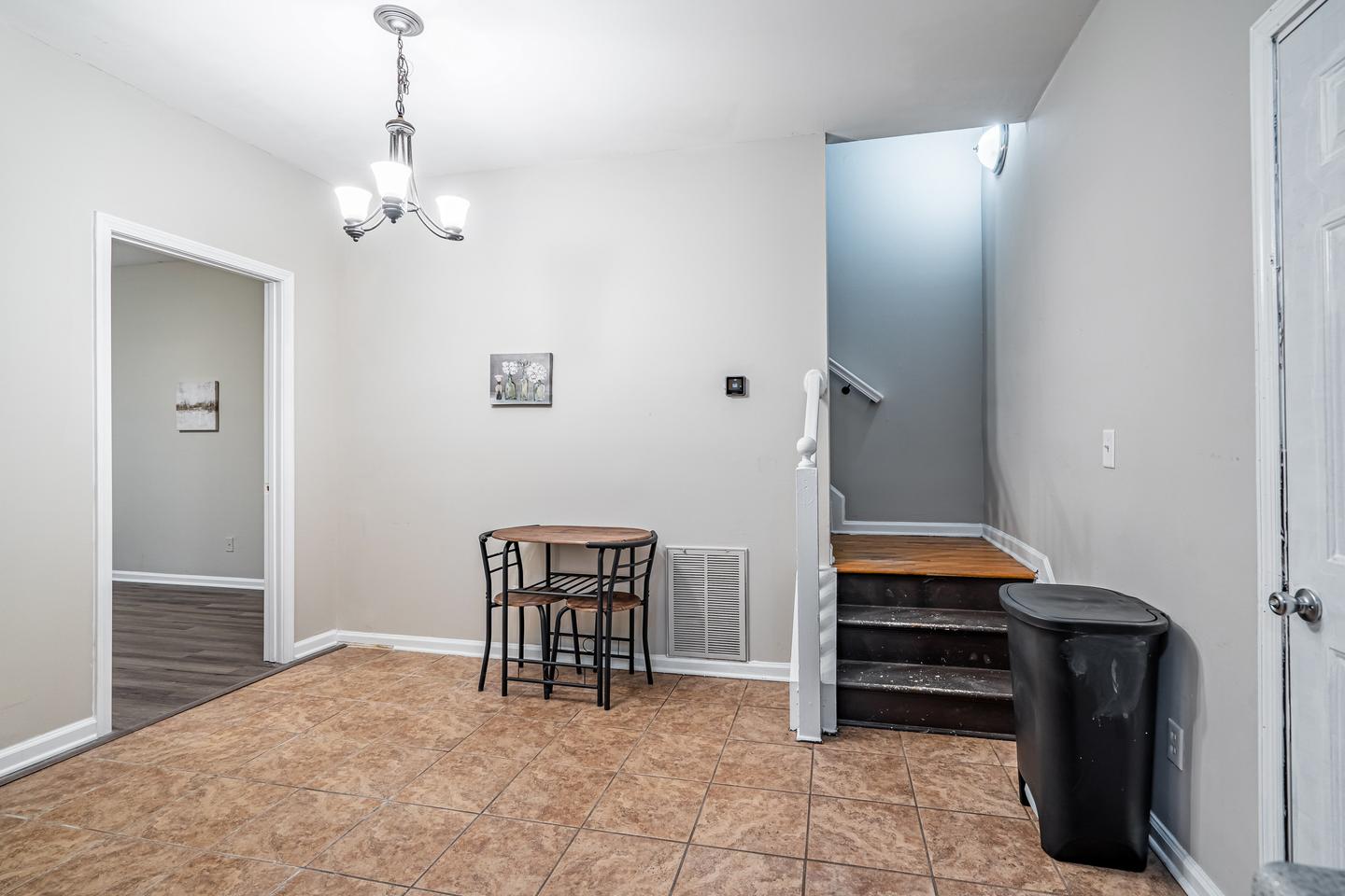 Common spaces including the kitchen