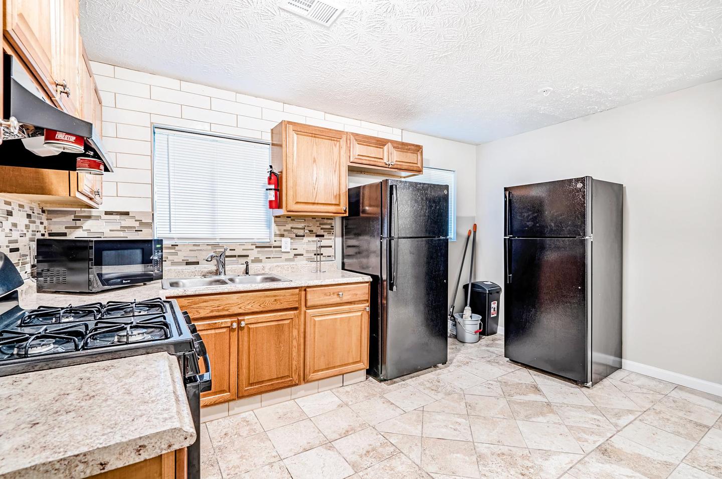 Common spaces including the kitchen