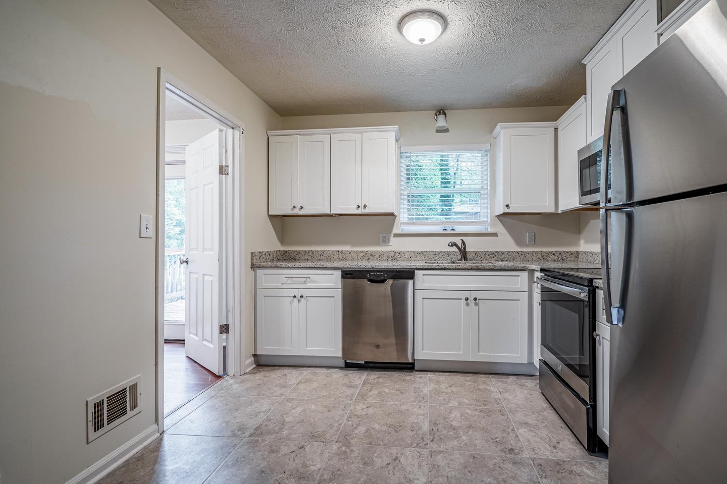 Common spaces including the kitchen