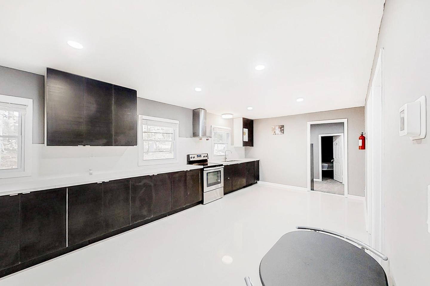 Common spaces including the kitchen