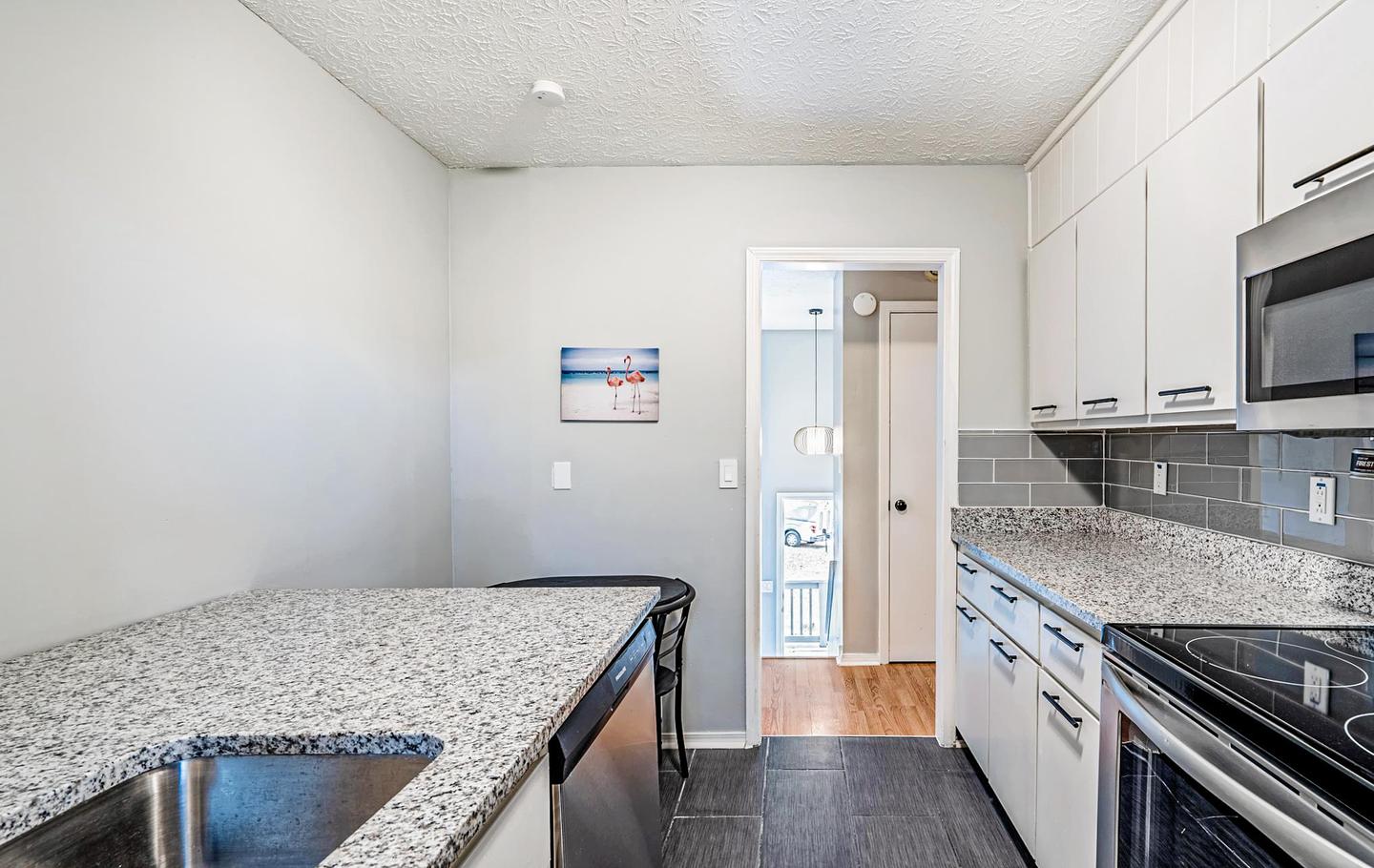 Common spaces including the kitchen