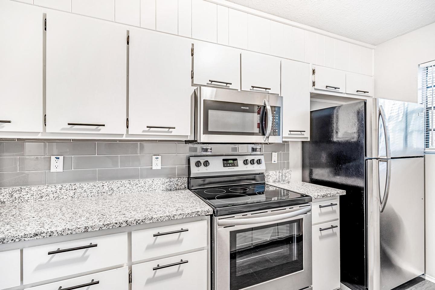 Common spaces including the kitchen