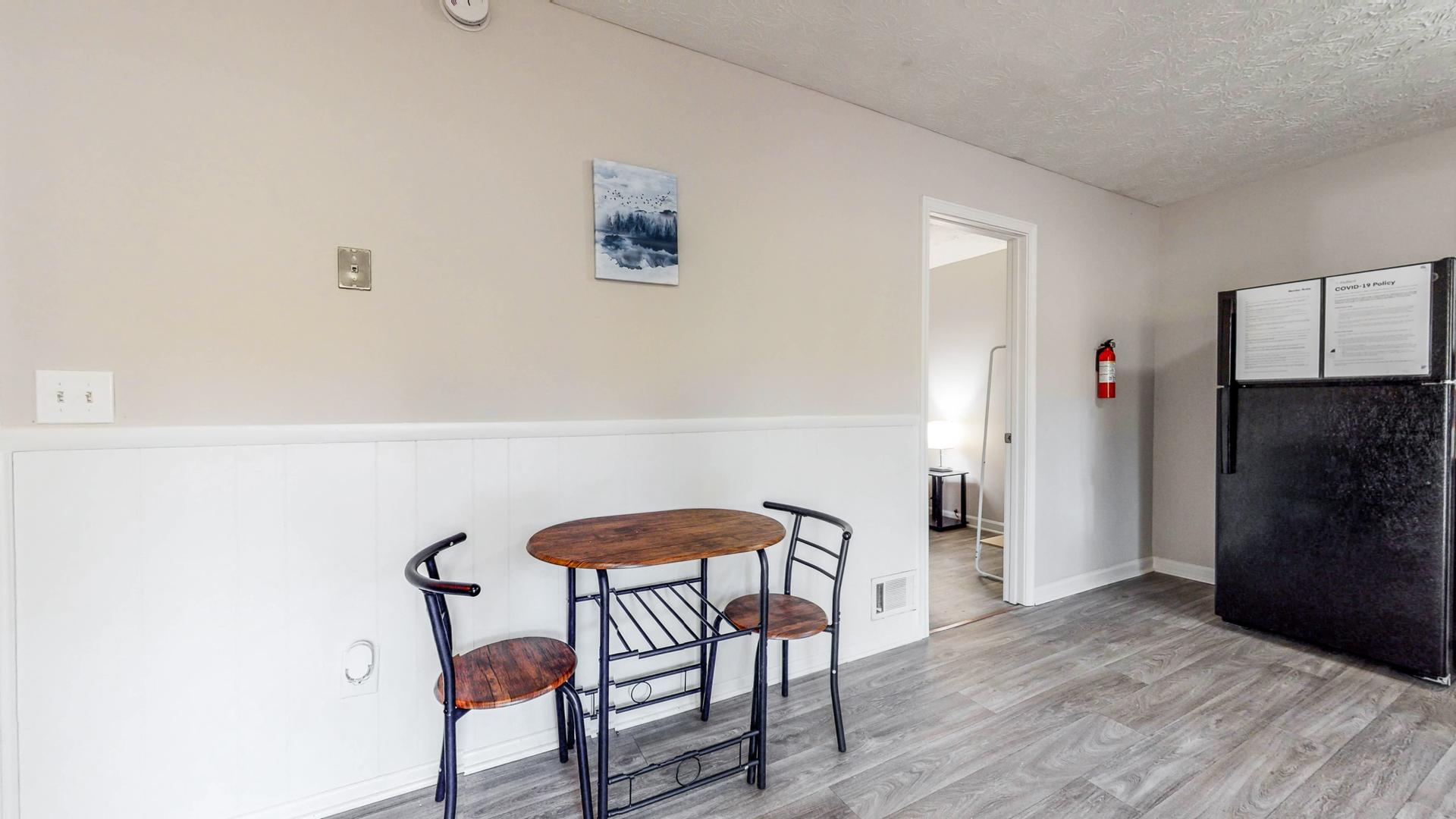 Common spaces including the kitchen