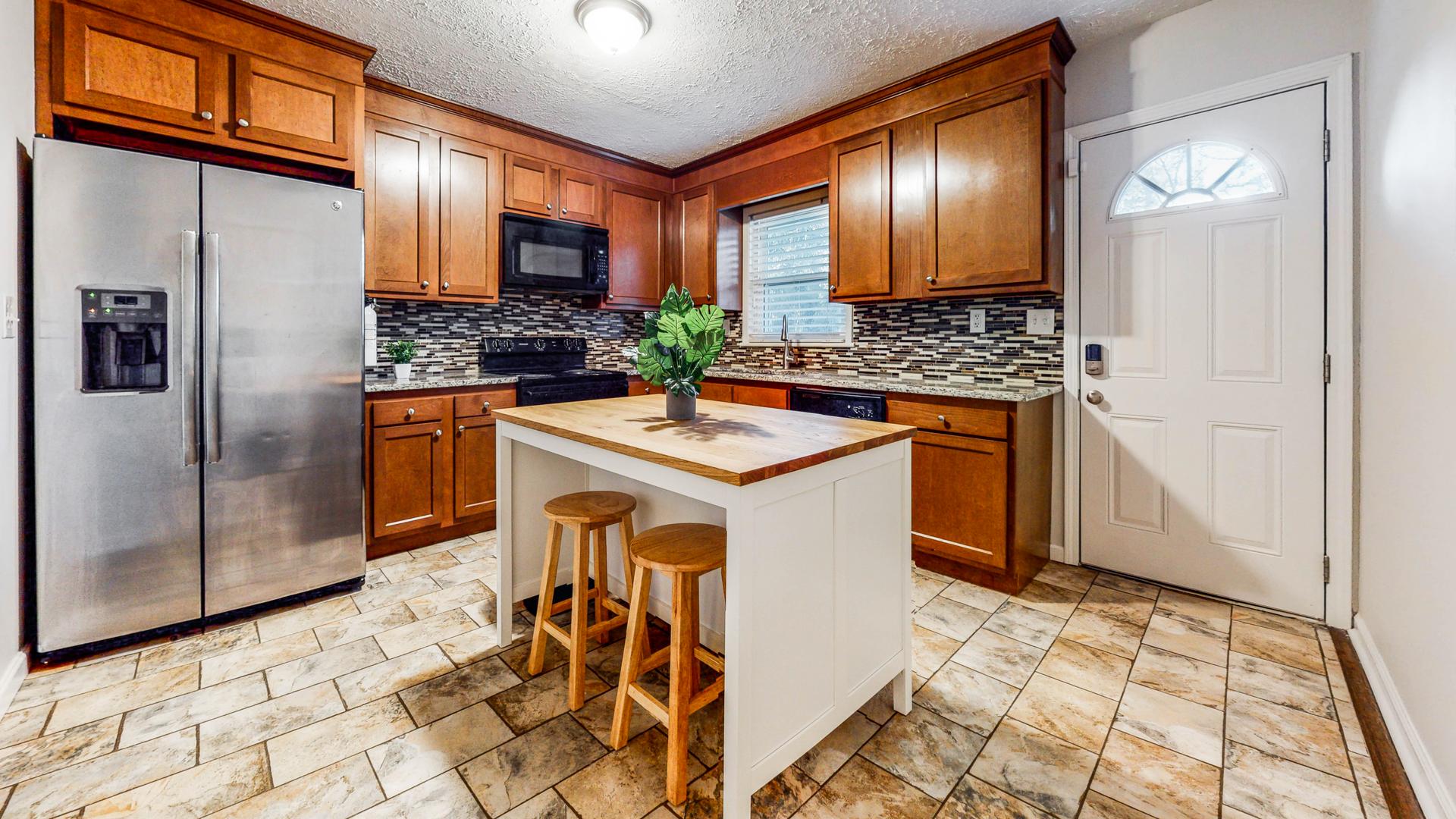 Common spaces including the kitchen